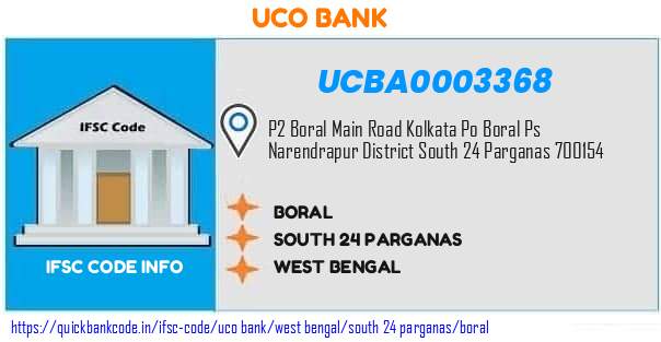 Uco Bank Boral UCBA0003368 IFSC Code