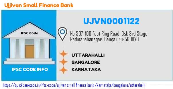 Ujjivan Small Finance Bank Uttarahalli UJVN0001122 IFSC Code