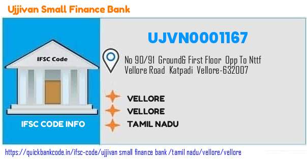 Ujjivan Small Finance Bank Vellore UJVN0001167 IFSC Code