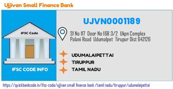Ujjivan Small Finance Bank Udumalaipettai UJVN0001189 IFSC Code