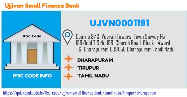 Ujjivan Small Finance Bank Dharapuram UJVN0001191 IFSC Code