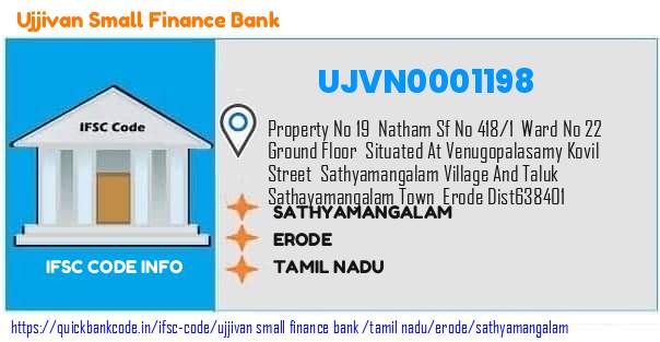Ujjivan Small Finance Bank Sathyamangalam UJVN0001198 IFSC Code