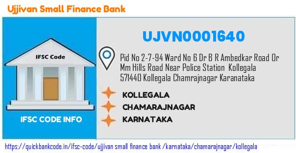Ujjivan Small Finance Bank Kollegala UJVN0001640 IFSC Code