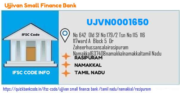 Ujjivan Small Finance Bank Rasipuram UJVN0001650 IFSC Code