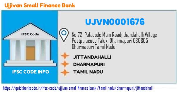 Ujjivan Small Finance Bank Jittandahalli UJVN0001676 IFSC Code
