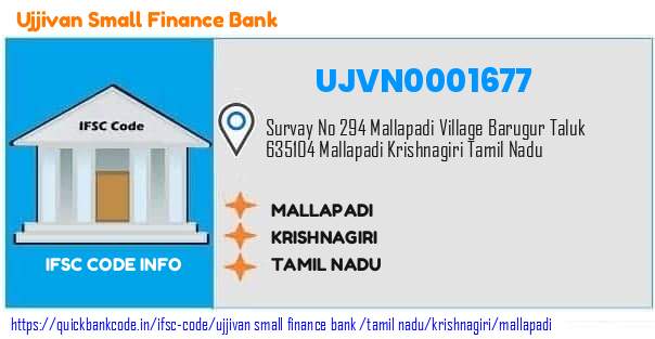 Ujjivan Small Finance Bank Mallapadi UJVN0001677 IFSC Code