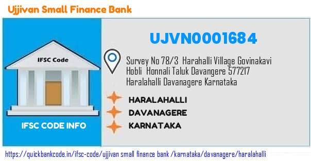 Ujjivan Small Finance Bank Haralahalli UJVN0001684 IFSC Code