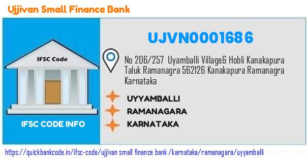 Ujjivan Small Finance Bank Uyyamballi UJVN0001686 IFSC Code
