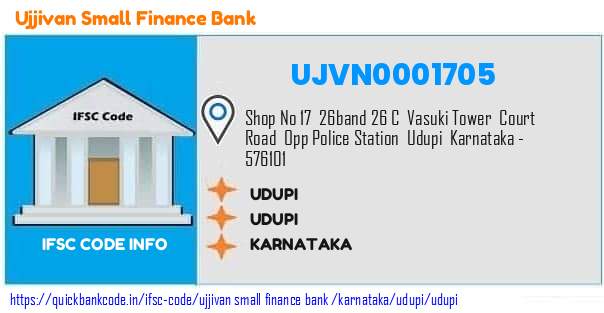 Ujjivan Small Finance Bank Udupi UJVN0001705 IFSC Code