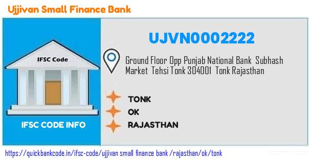 Ujjivan Small Finance Bank Tonk UJVN0002222 IFSC Code