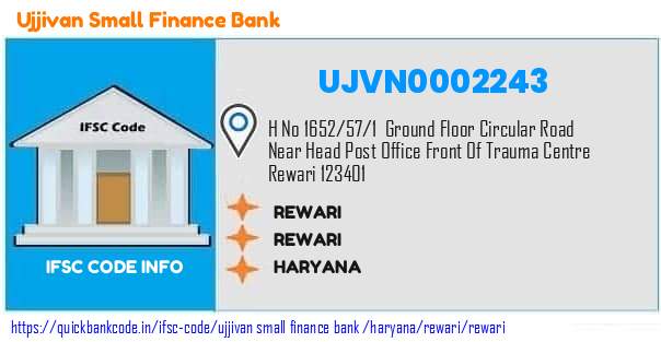 Ujjivan Small Finance Bank Rewari UJVN0002243 IFSC Code