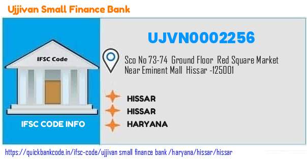 Ujjivan Small Finance Bank Hissar UJVN0002256 IFSC Code