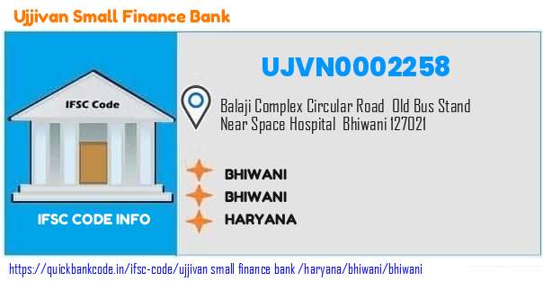 Ujjivan Small Finance Bank Bhiwani UJVN0002258 IFSC Code