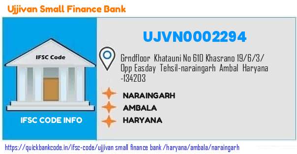 Ujjivan Small Finance Bank Naraingarh UJVN0002294 IFSC Code