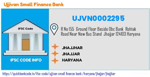 Ujjivan Small Finance Bank Jhajjhar UJVN0002295 IFSC Code