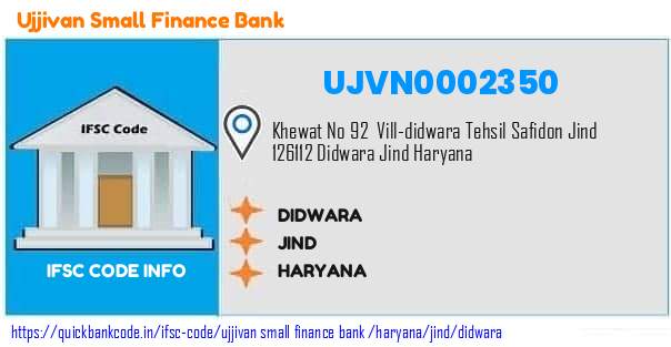 Ujjivan Small Finance Bank Didwara UJVN0002350 IFSC Code