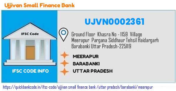 Ujjivan Small Finance Bank Meerapur UJVN0002361 IFSC Code