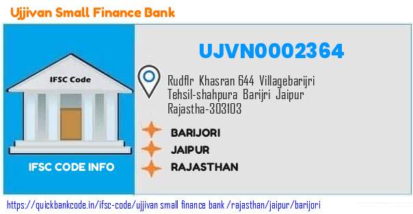 UJVN0002364 Ujjivan Small Finance Bank. Barijori