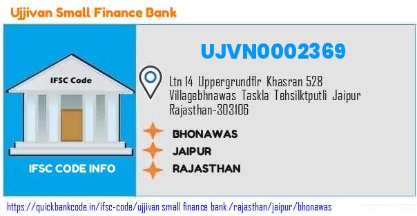 Ujjivan Small Finance Bank Bhonawas UJVN0002369 IFSC Code
