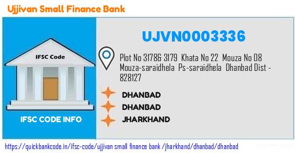 Ujjivan Small Finance Bank Dhanbad UJVN0003336 IFSC Code