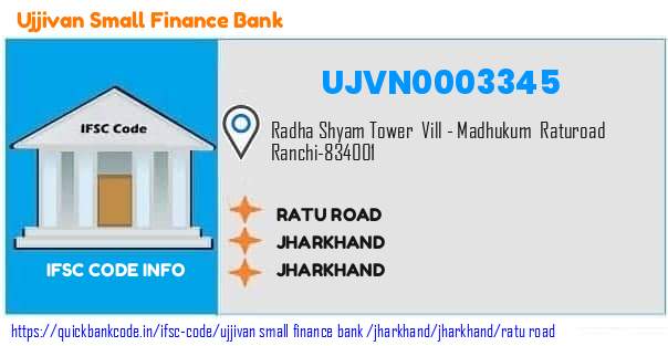 Ujjivan Small Finance Bank Ratu Road UJVN0003345 IFSC Code