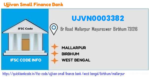 Ujjivan Small Finance Bank Mallarpur UJVN0003382 IFSC Code