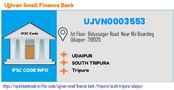 Ujjivan Small Finance Bank Udaipur UJVN0003553 IFSC Code