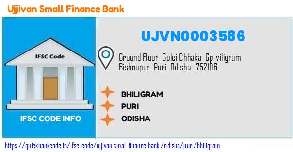 Ujjivan Small Finance Bank Bhiligram UJVN0003586 IFSC Code