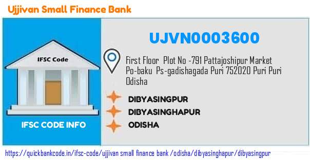 UJVN0003600 Ujjivan Small Finance Bank. Dibyasinghpur