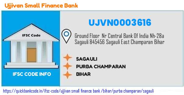 Ujjivan Small Finance Bank Sagauli UJVN0003616 IFSC Code