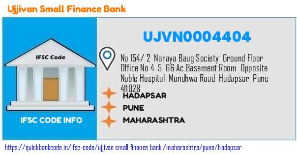 Ujjivan Small Finance Bank Hadapsar UJVN0004404 IFSC Code