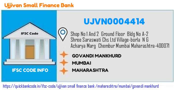 Ujjivan Small Finance Bank Govandi Mankhurd UJVN0004414 IFSC Code