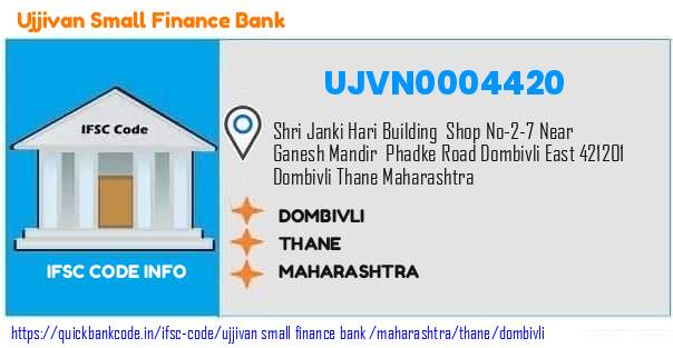 Ujjivan Small Finance Bank Dombivli UJVN0004420 IFSC Code