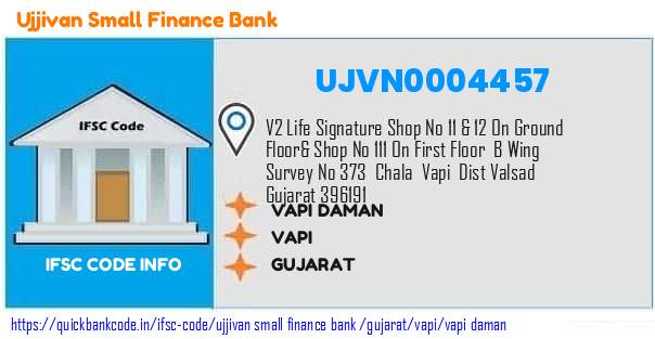 Ujjivan Small Finance Bank Vapi Daman UJVN0004457 IFSC Code