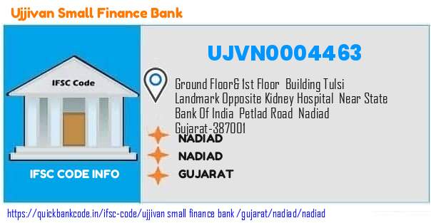 Ujjivan Small Finance Bank Nadiad UJVN0004463 IFSC Code