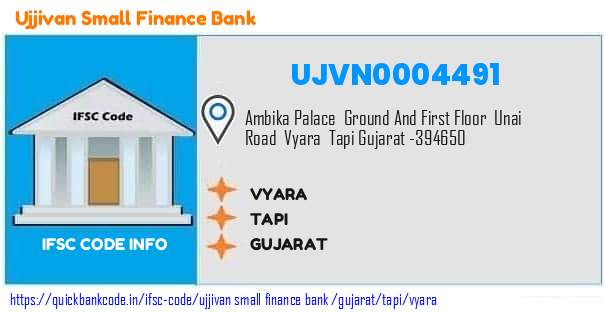 Ujjivan Small Finance Bank Vyara UJVN0004491 IFSC Code