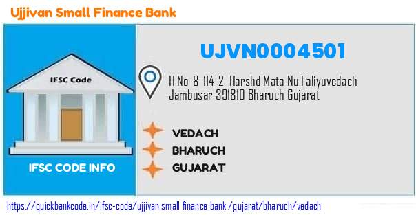 Ujjivan Small Finance Bank Vedach UJVN0004501 IFSC Code