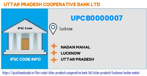 Uttar Pradesh Cooperative Bank Nadan Mahal UPCB0000007 IFSC Code