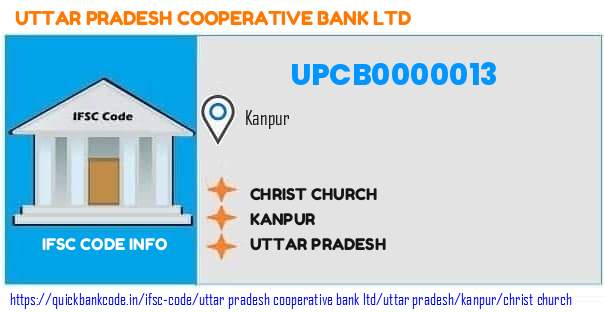 Uttar Pradesh Cooperative Bank Christ Church UPCB0000013 IFSC Code