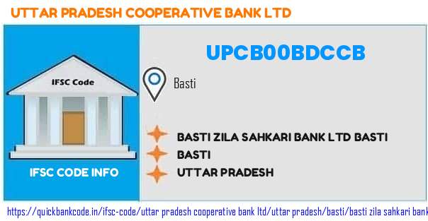 Uttar Pradesh Cooperative Bank Basti Zila Sahkari Bank  Basti UPCB00BDCCB IFSC Code