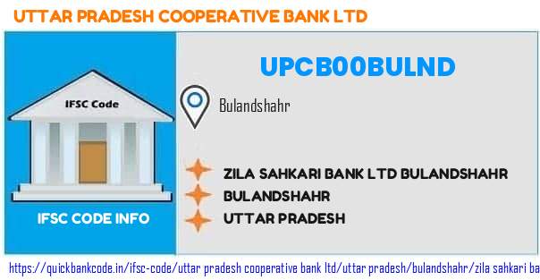 UPCB00BULND Uttar Pradesh Co-operative Bank. ZILA SAHKARI BANK LTD BULANDSHAHR