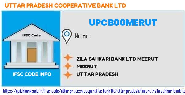 Uttar Pradesh Cooperative Bank Zila Sahkari Bank  Meerut UPCB00MERUT IFSC Code