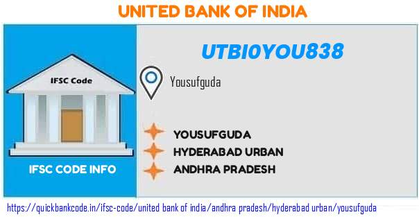 United Bank of India Yousufguda UTBI0YOU838 IFSC Code