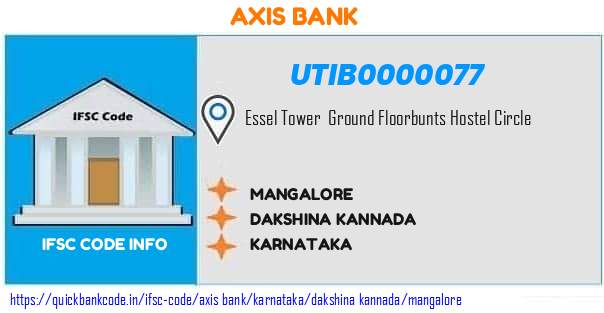 Axis Bank Mangalore UTIB0000077 IFSC Code