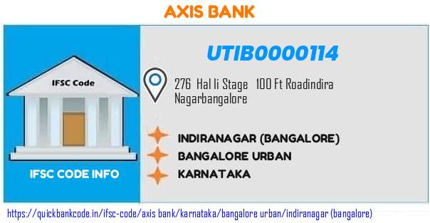 Axis Bank Indiranagar bangalore UTIB0000114 IFSC Code