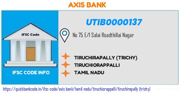 Axis Bank Tiruchirapally trichy UTIB0000137 IFSC Code