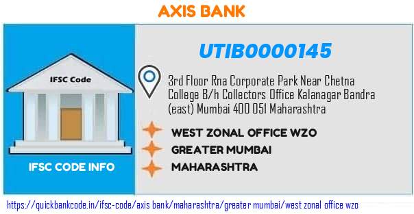 UTIB0000145 Axis Bank. WEST ZONAL OFFICE - WZO