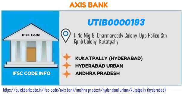 Axis Bank Kukatpally hyderabad UTIB0000193 IFSC Code