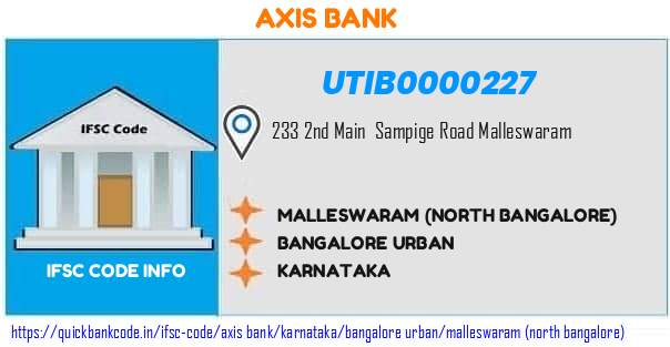 Axis Bank Malleswaram north Bangalore UTIB0000227 IFSC Code