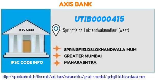 UTIB0000415 Axis Bank. SPRINGFIELDS,LOKHANDWALA-MUM